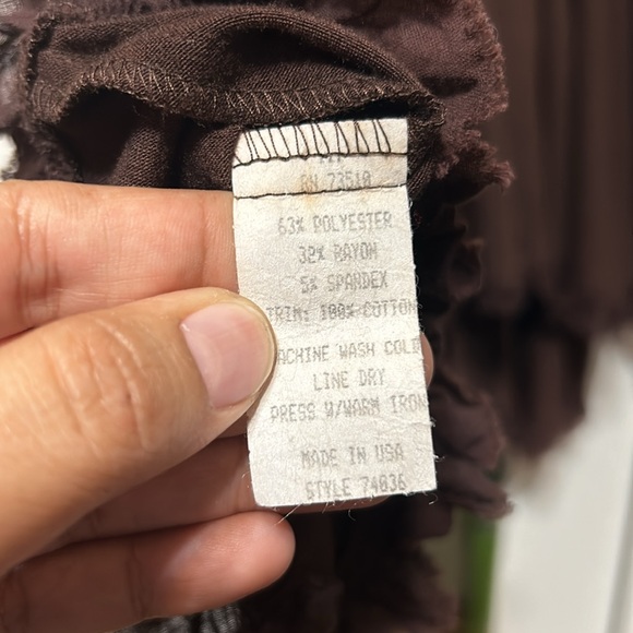 Uncle Frank Brown Dress Fit n Flare Short Sleeve Dress Size Small - Picture 8 of 10